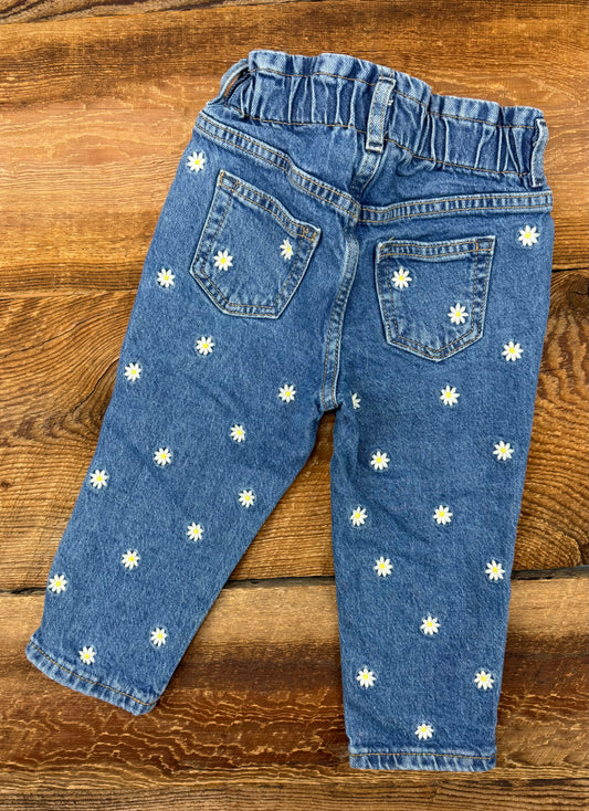 Gap 2T Floral Paperbag Jean