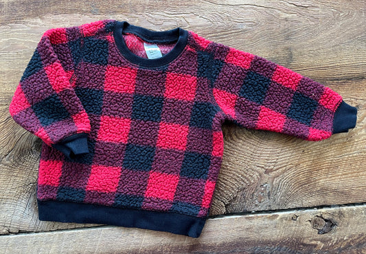 Carter’s 12M Sherpa Plaid Sweater