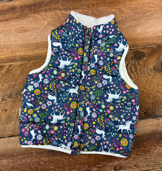 Gap 3T Reversible Sherpa Unicorn Vest
