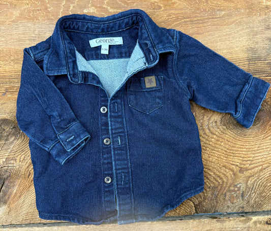 George 0-3M Jean Shirt