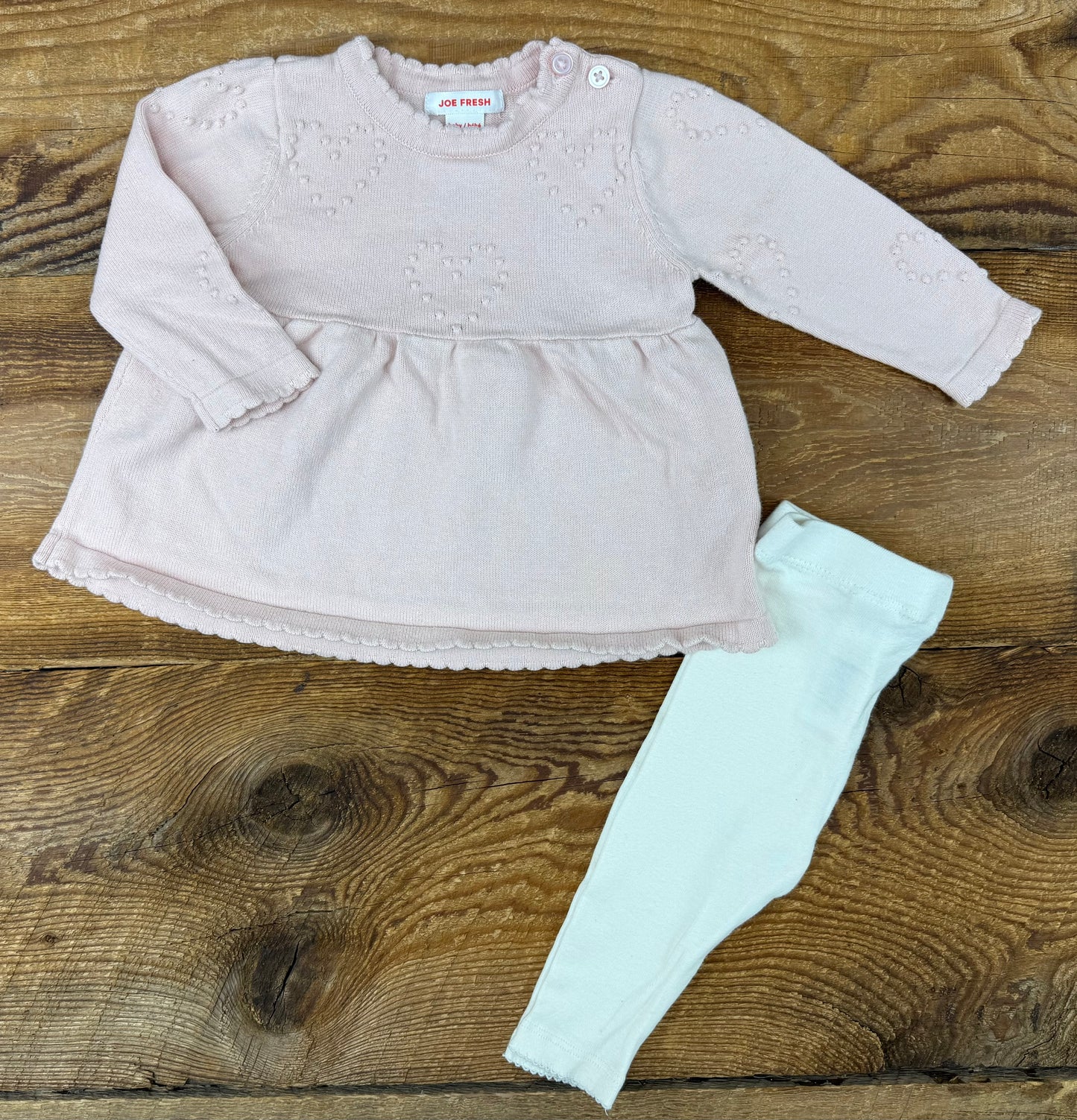 Joe Fresh 3-6M Knit Heart Outfit
