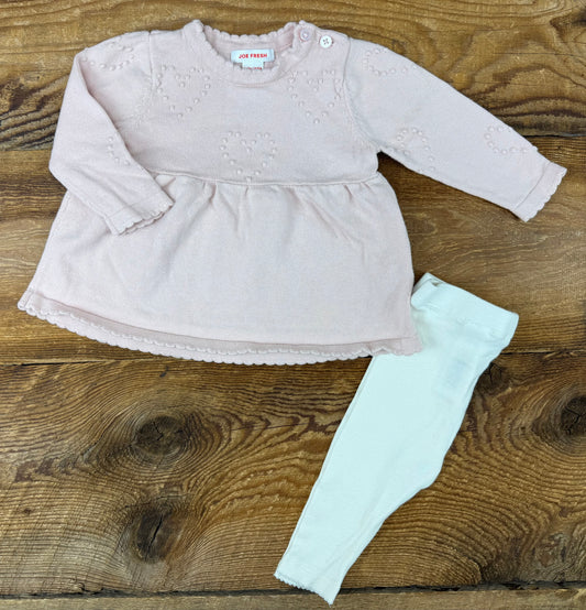 Joe Fresh 3-6M Knit Heart Outfit