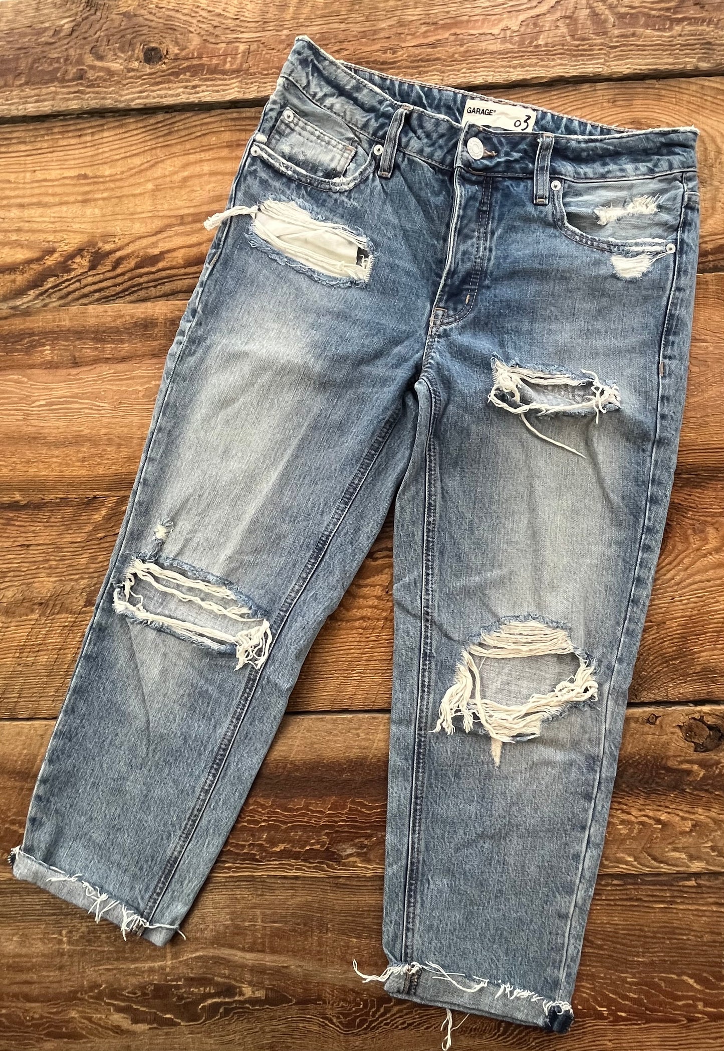 Garage Women’s Size 3 Distressed Boyfriend Jean