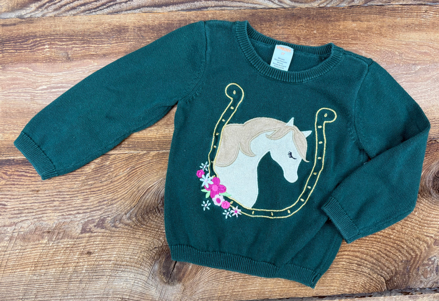 Gymboree 2T Knit Horse Crewneck