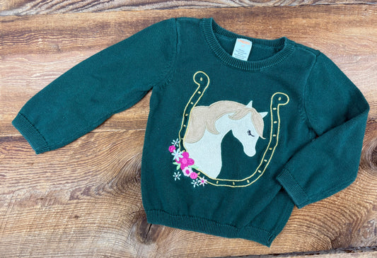 Gymboree 2T Knit Horse Crewneck