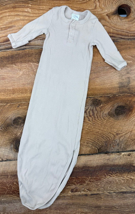 Mebie Baby 0-3M Ribbed Knotted Gown
