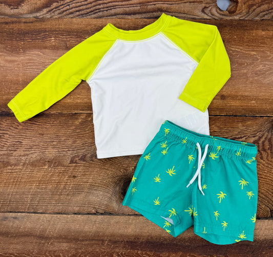 Old Navy 3-6M Palm Swimsuit