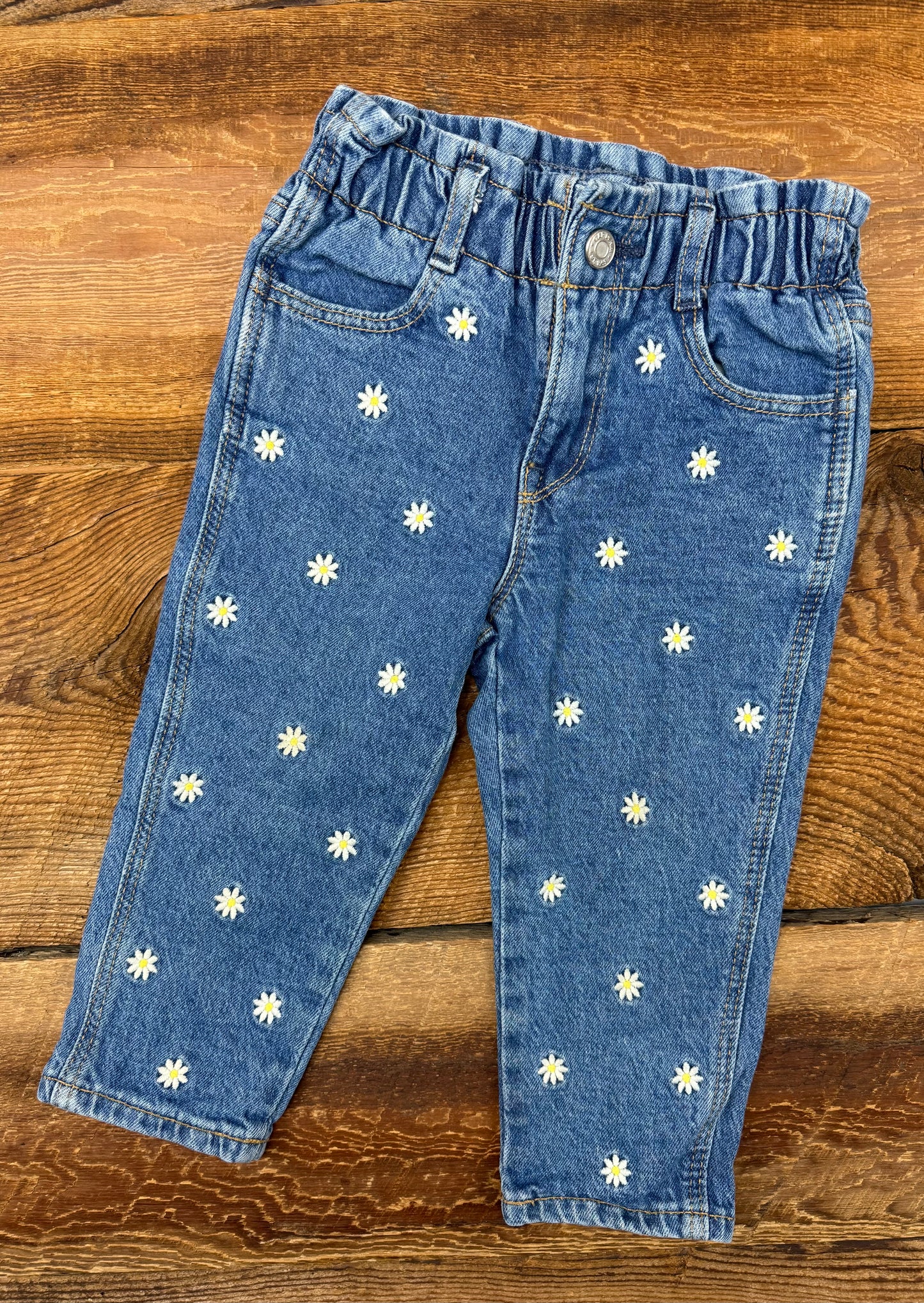 Gap 2T Floral Paperbag Jean