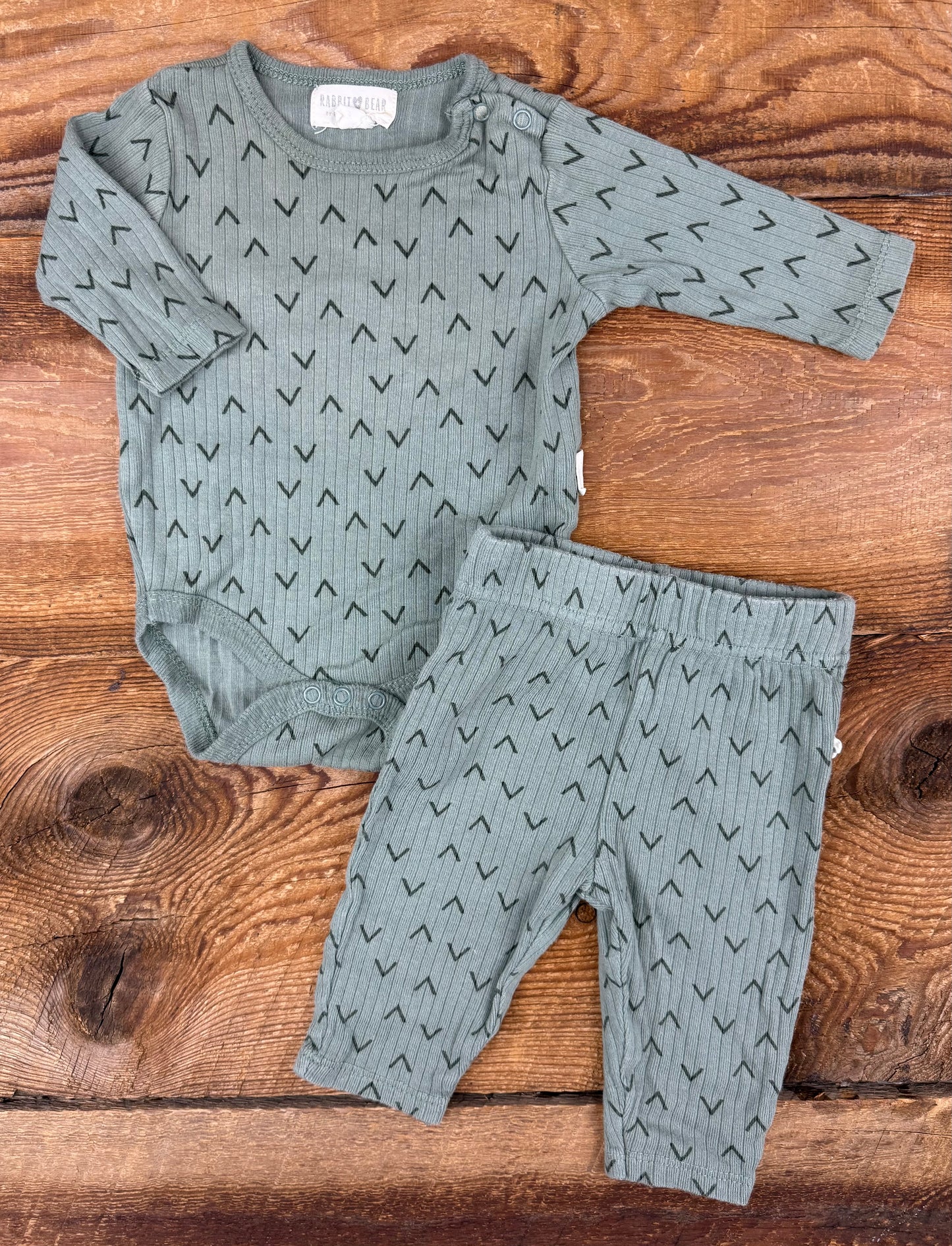 Rabbit + Bear 0-3M Outfit