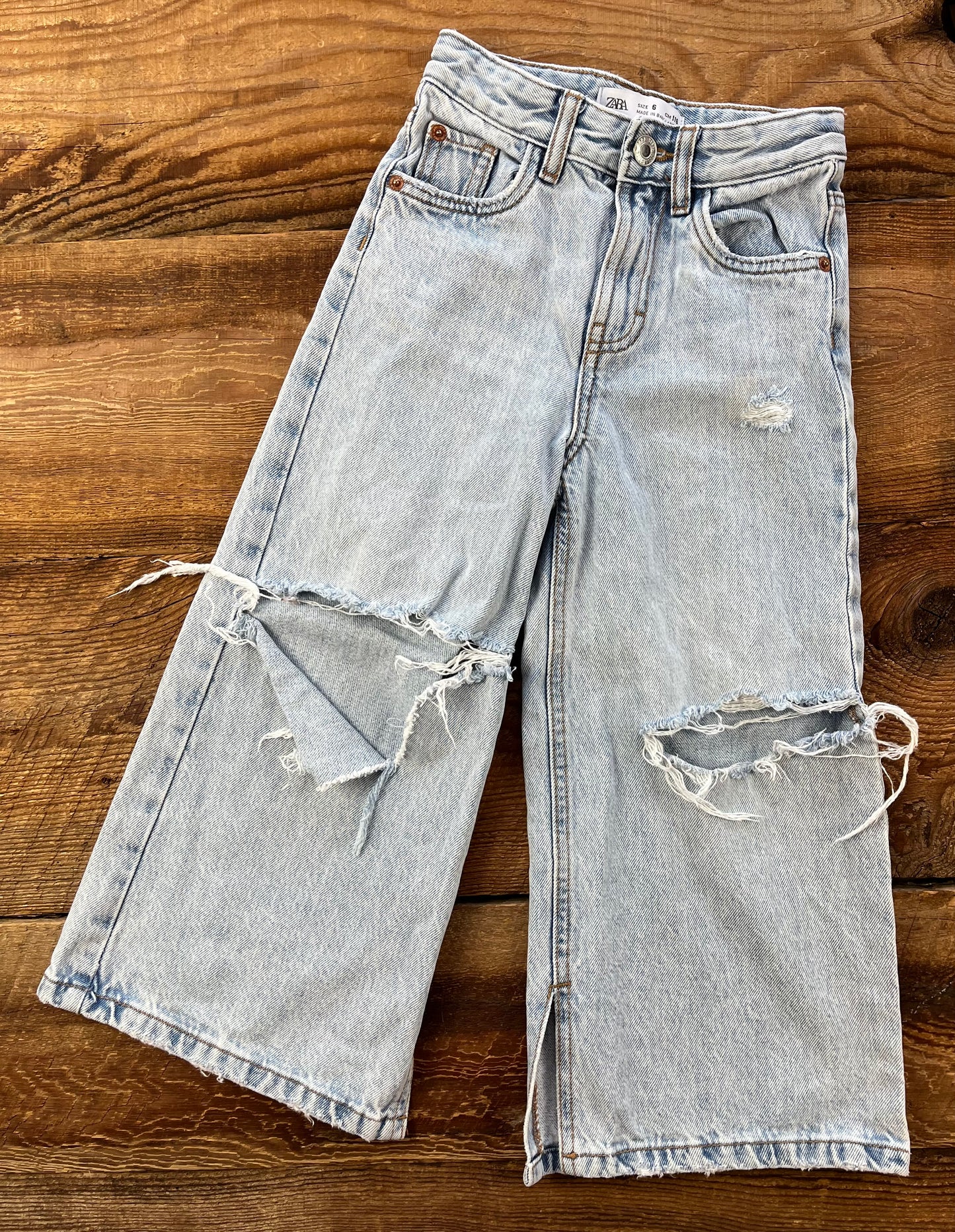 Zara 6Y Distressed Baggy Jean