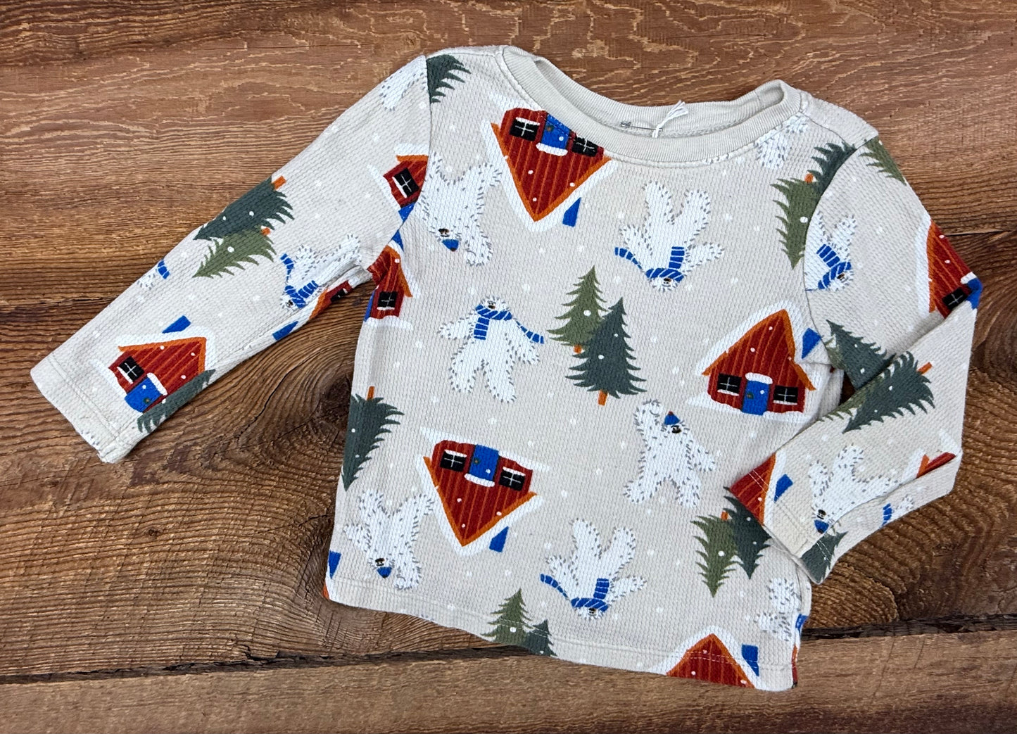 Old Navy 18-24M Waffle Yeti Shirt