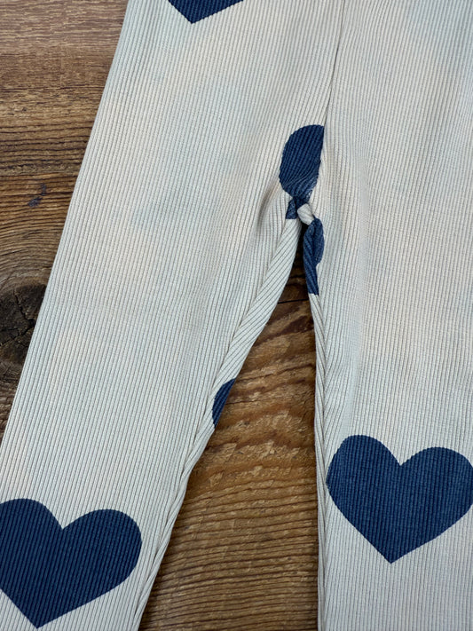 Zara 2T Ribbed Heart Legging