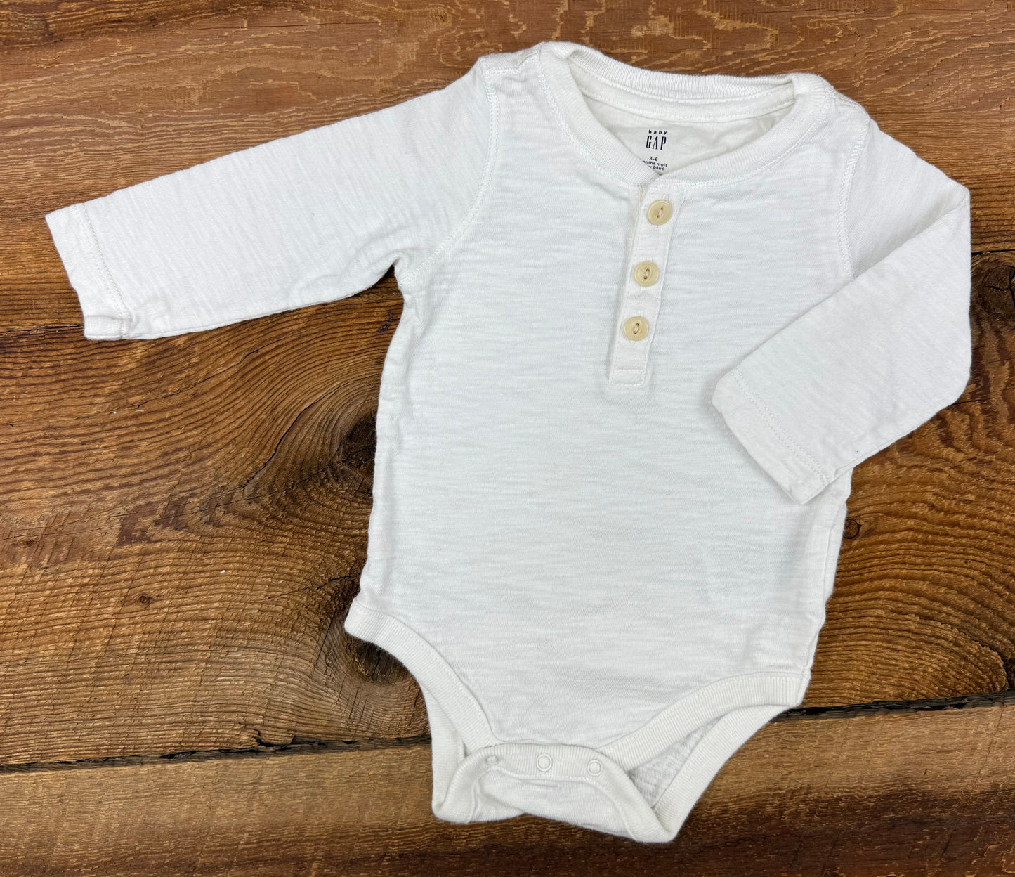 Gap 3-6M Henley Onesie