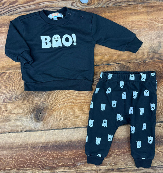 Monkey Bars 3-6M Boo Outfit