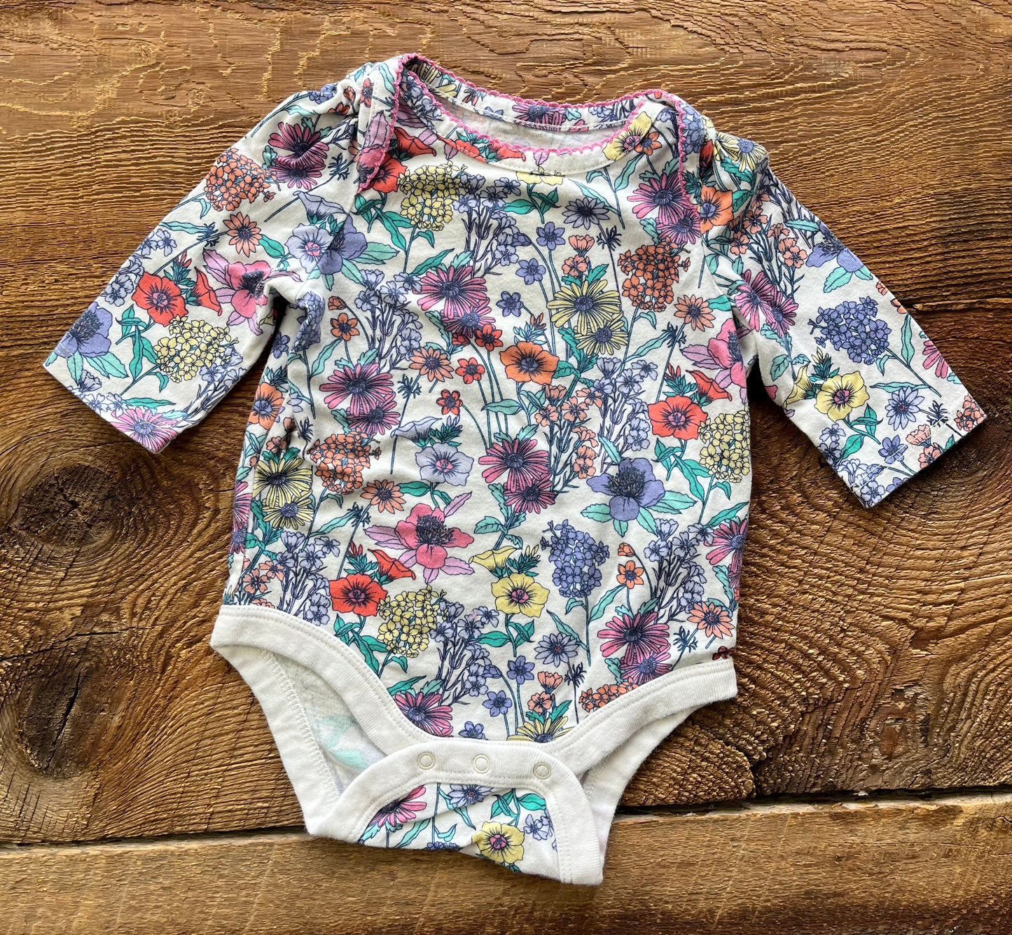 Gap 0-3M Floral Onesie