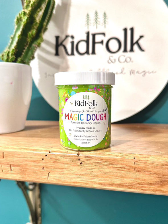 KidFolk & Co Magic Dough, Neon Green- 4oz