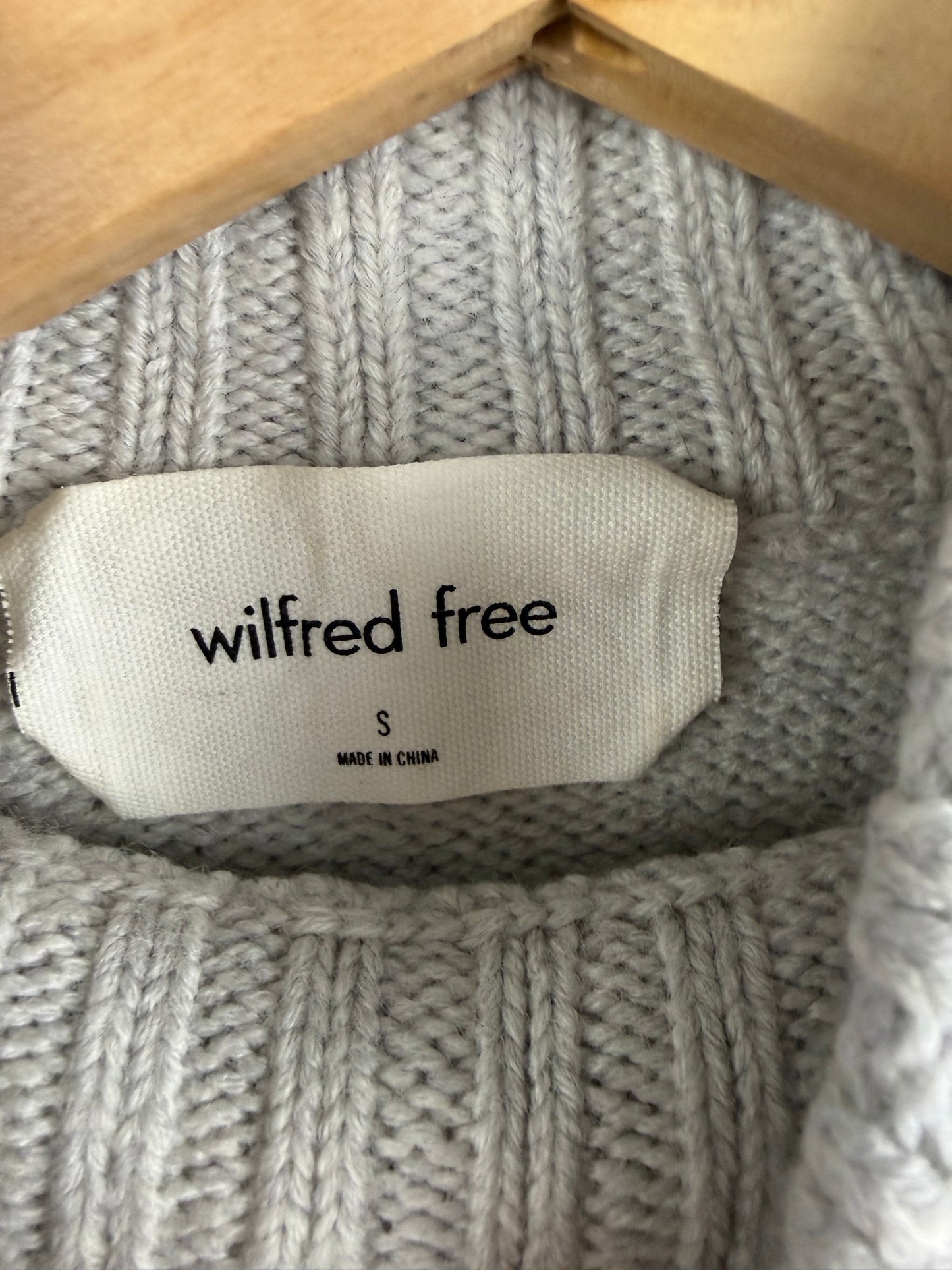 Wilfred Free Women’s Small Wool Cropped Turtleneck Sweater