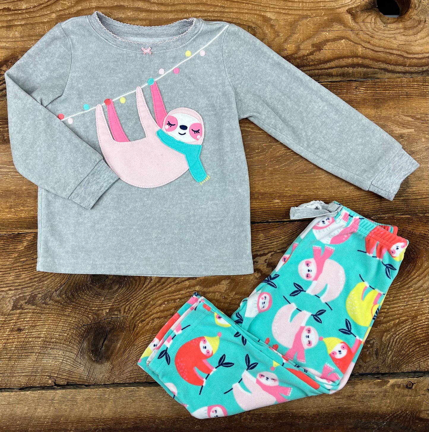 Carter’s 2T Sloth Fleece Pajamas Set