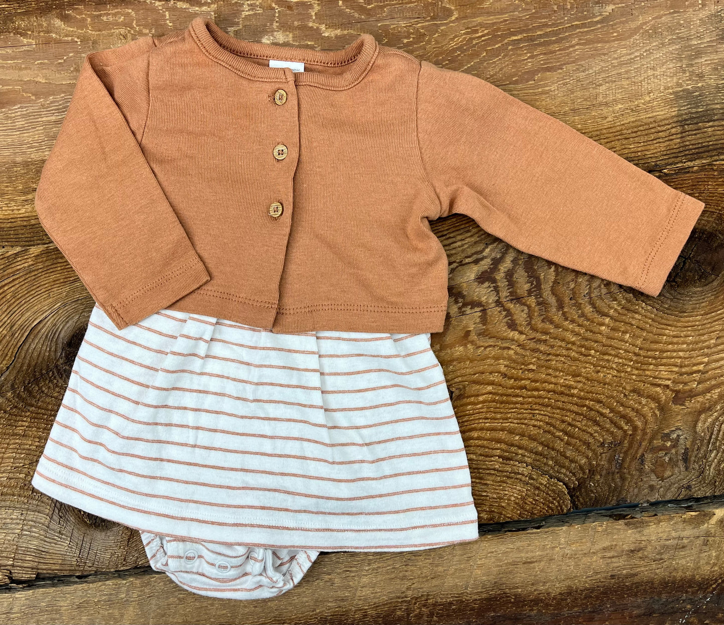 Carter’s 3M Striped Dress & Cardigan