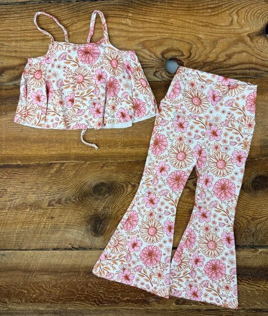 Small shop 3T Floral Flared Outfit