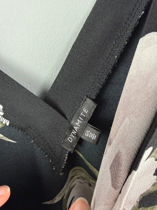 Dynamite Women’s Large Floral Sheer Tank