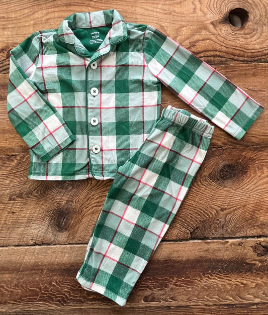 Carter’s 2T Flannel Plaid Pajamas Set