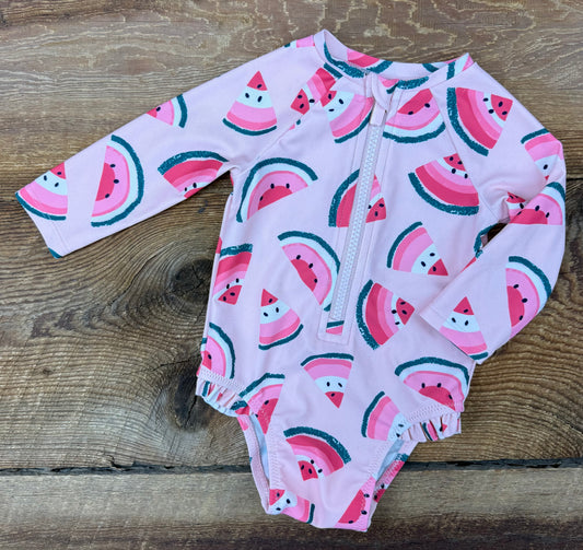 Old Navy 3-6M Watermelon Swimsuit