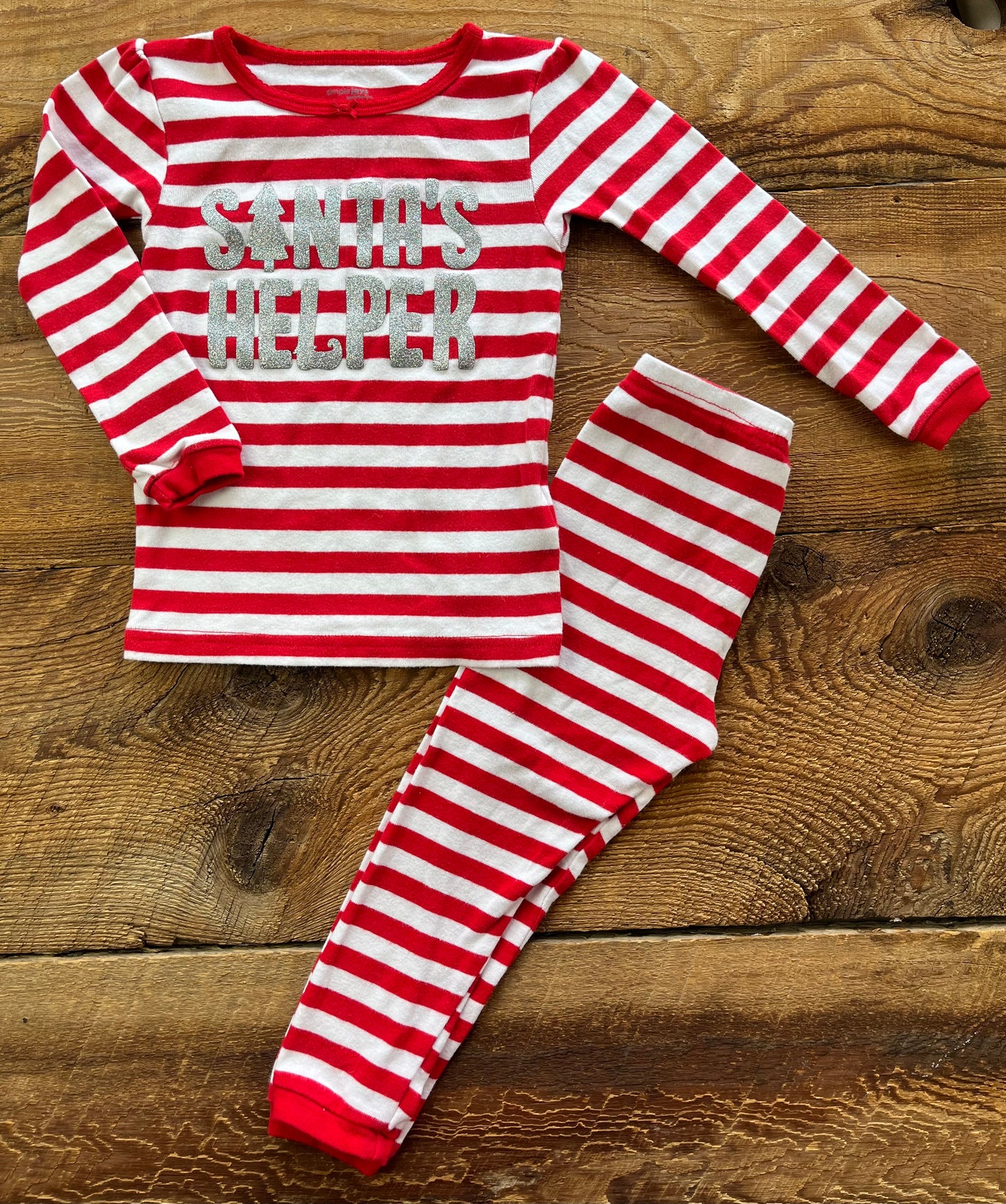 Simple Joys 2T Santa’s Helper Pajama Set