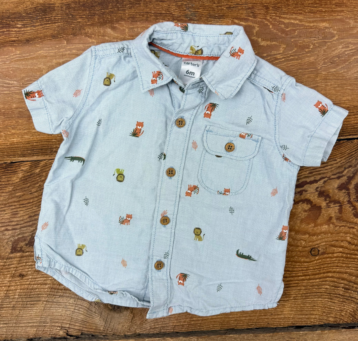 Carter's 6M Safari Button up Tee