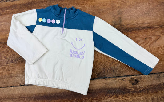 Smiley World 5T Quarter Zip Sweater
