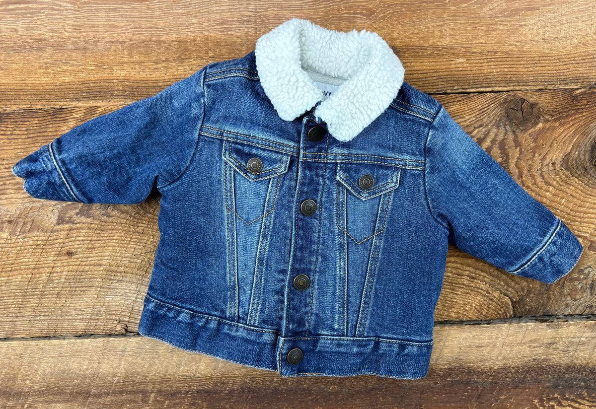 Old Navy 0-3M Jean Bomber Jacket