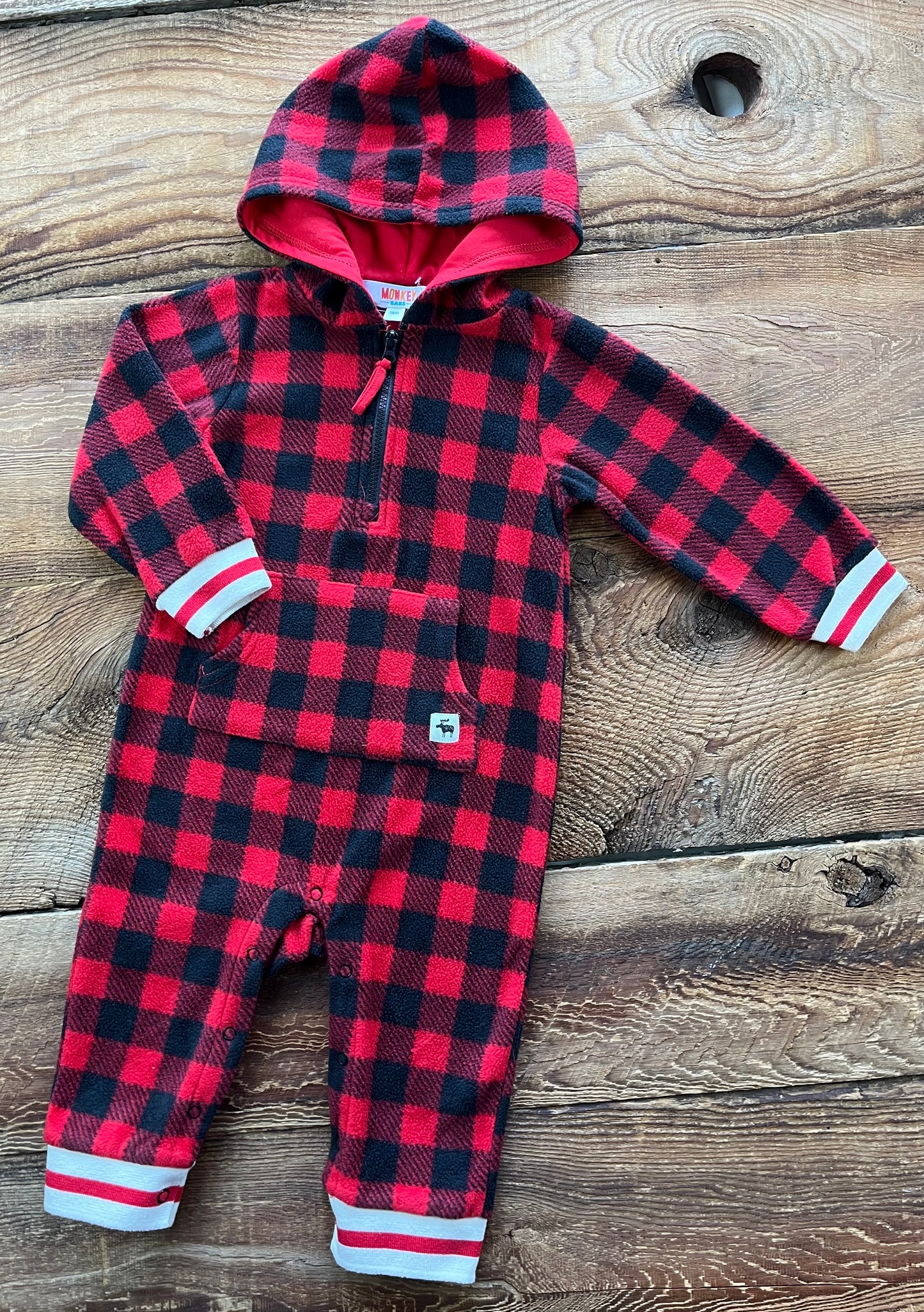 Monkey Bars 18M Fleece Plaid Jumper