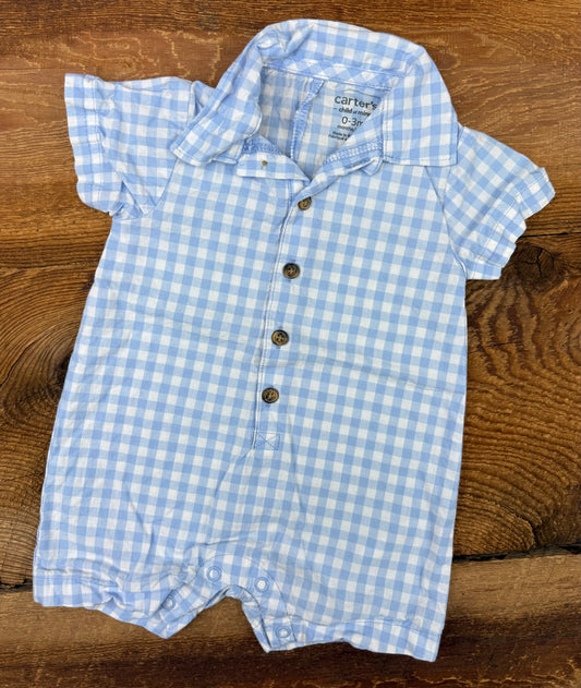 Carter's 0-3M Plaid Romper