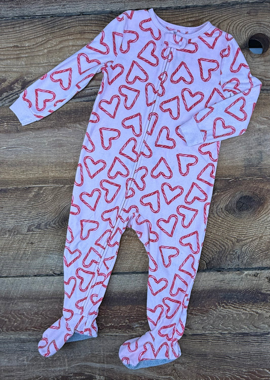 Oshkosh 2T Fleece Candy Cane Sleeper