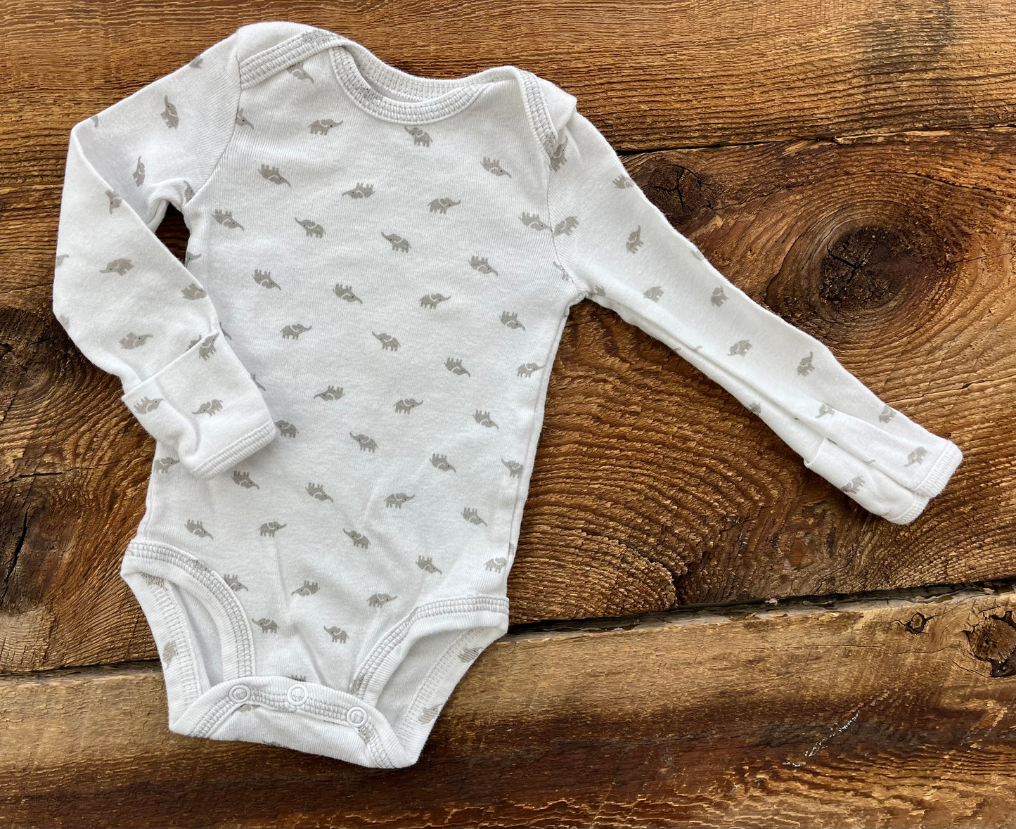 Simple Joys NB Elephant Onesie