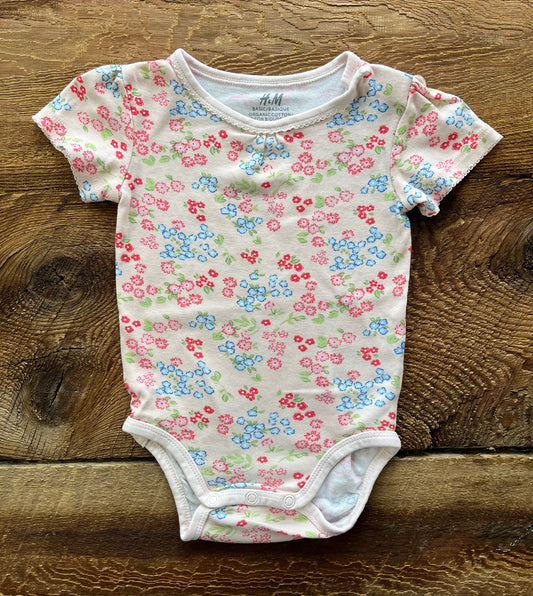 H&M 6-9M Floral Onesie