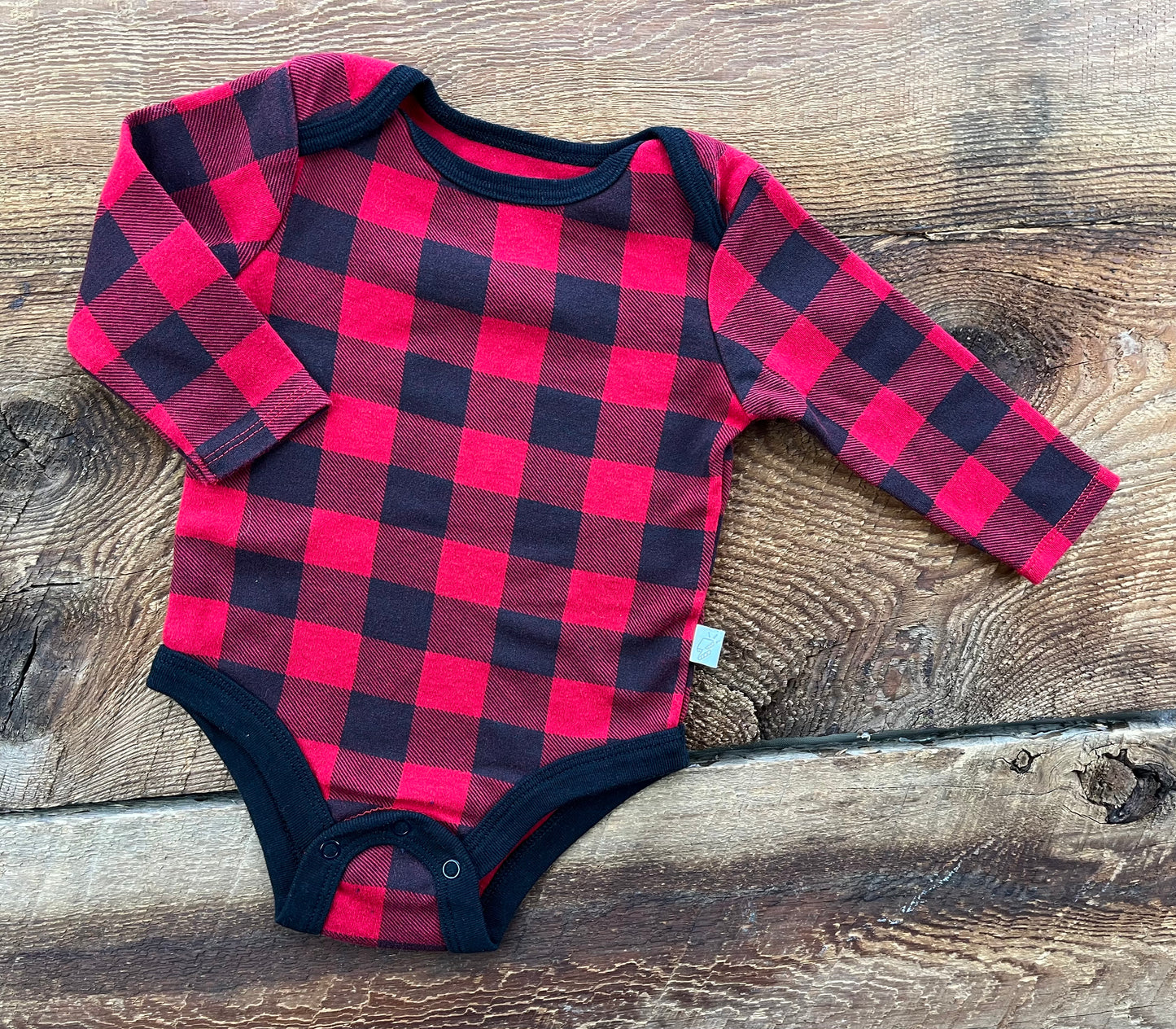 Mini Heroes NB Plaid Onesie