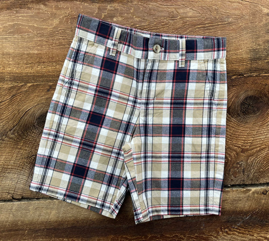 Janie & Jack 3T Plaid Chino Short