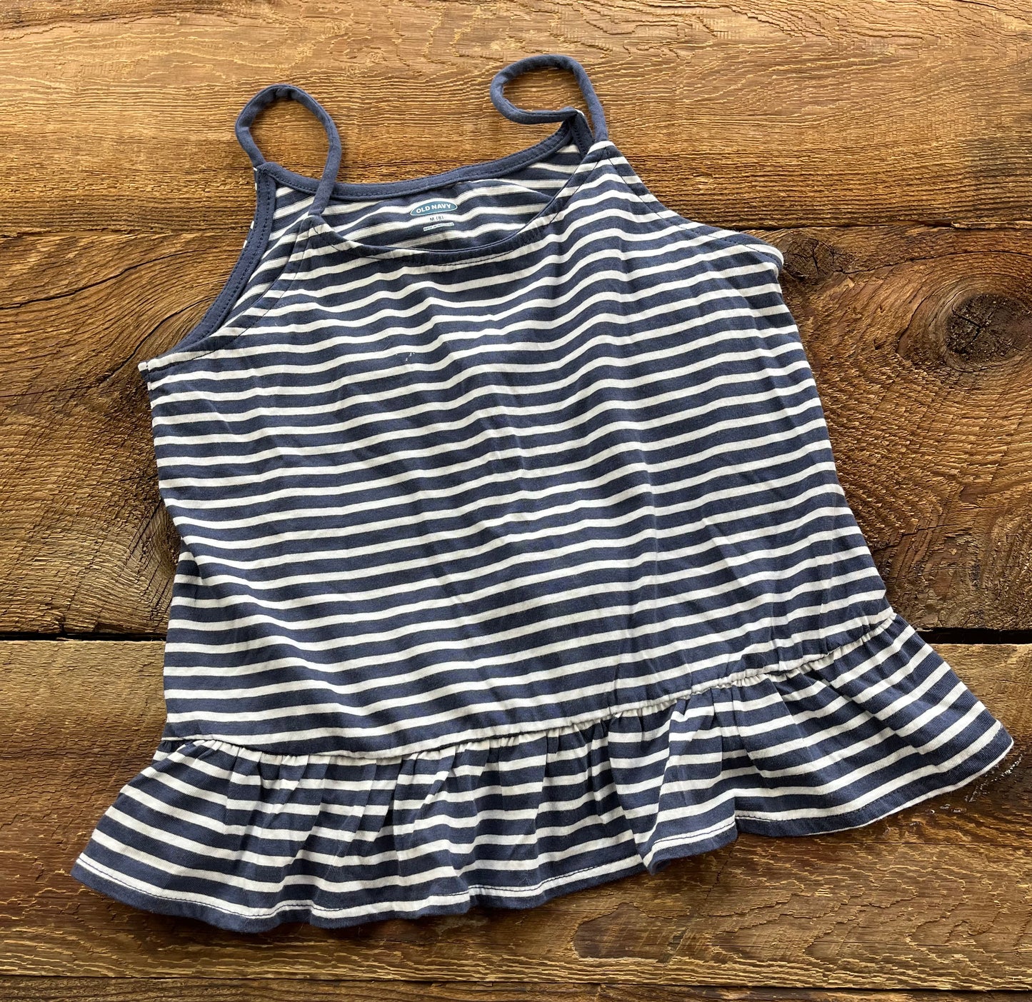 Old Navy 8Y Striped Peplum Tank