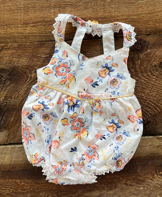 Shabby Chic 3-6M Floral Romper