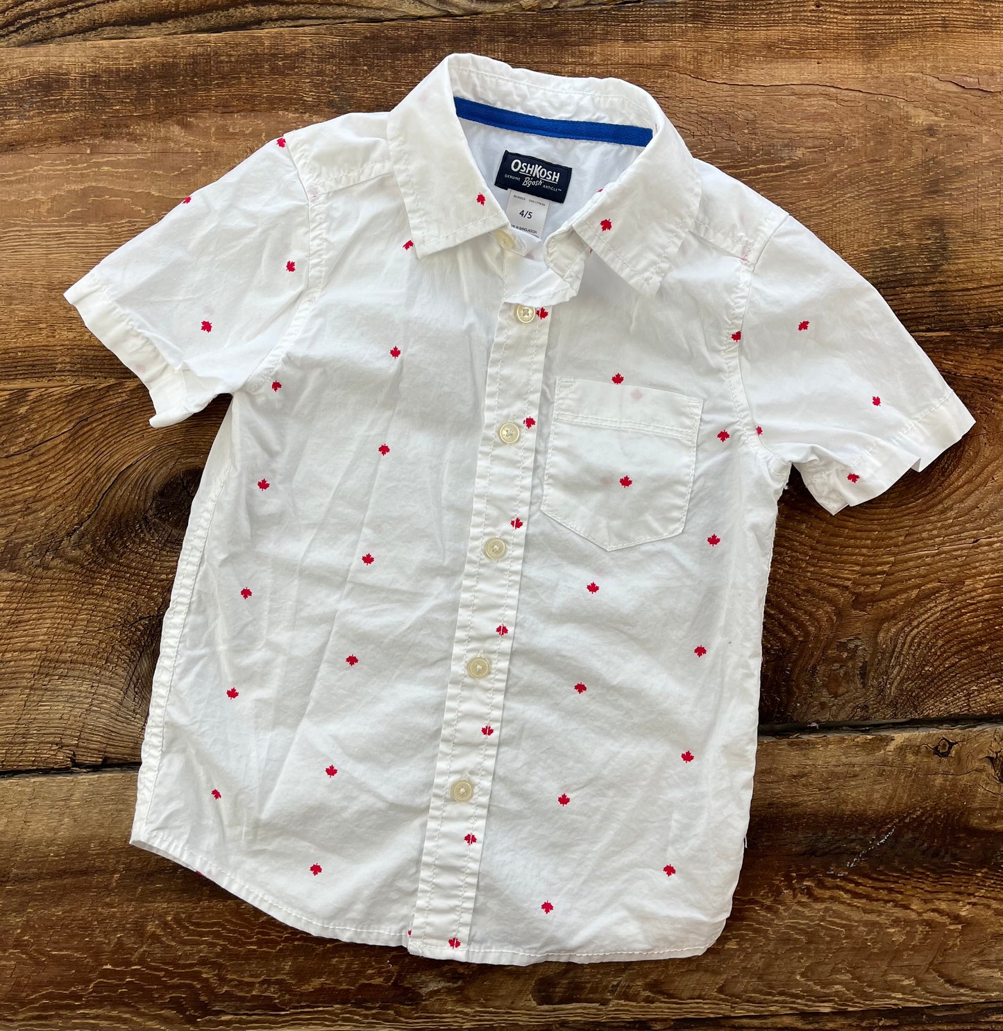 Oshkosh 4/5 Canada Button Tee