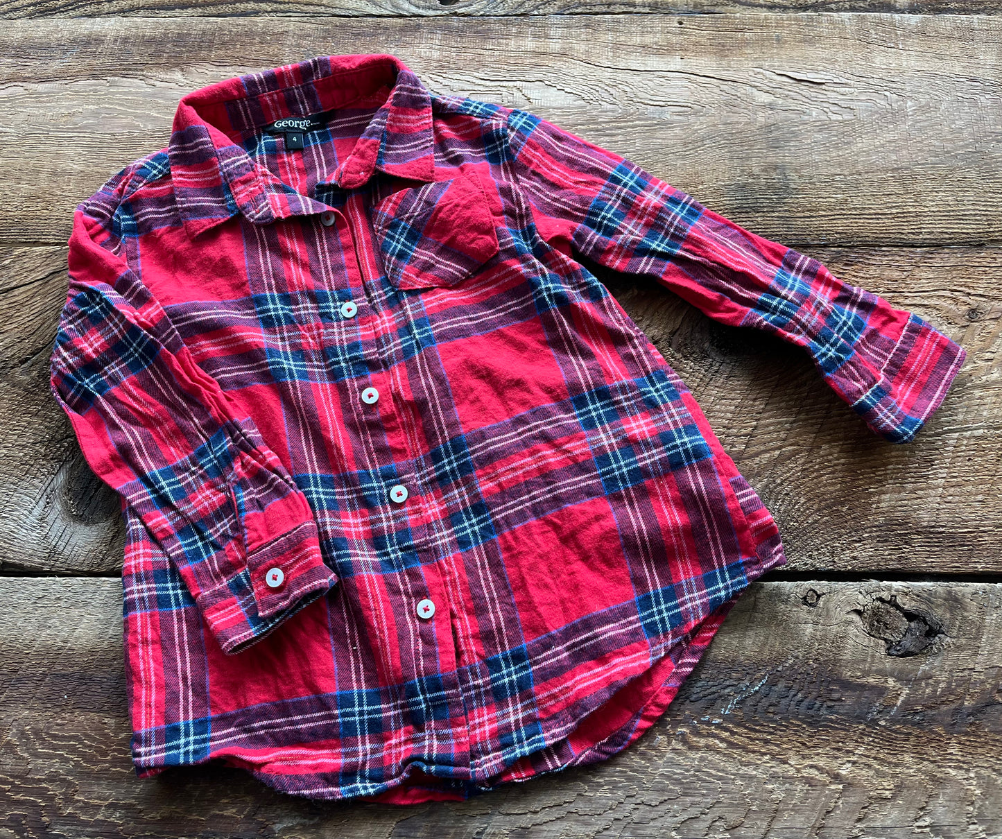 George 4T Flannel Shirt