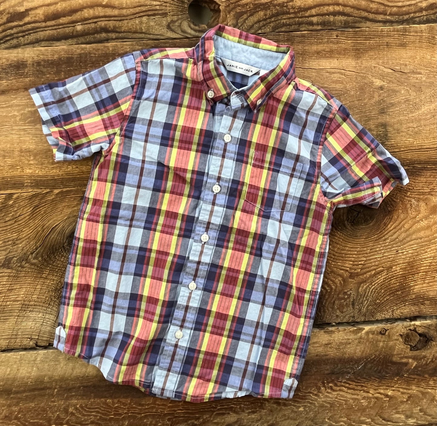 Janie & Jack 5T Plaid Tee