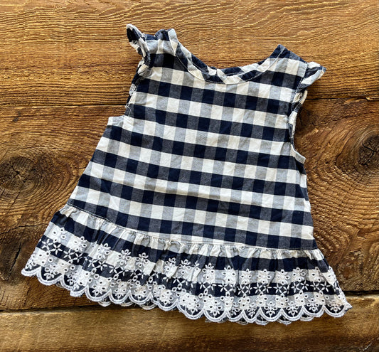 Joe Fresh 3-6M Checkered Peplum Dress
