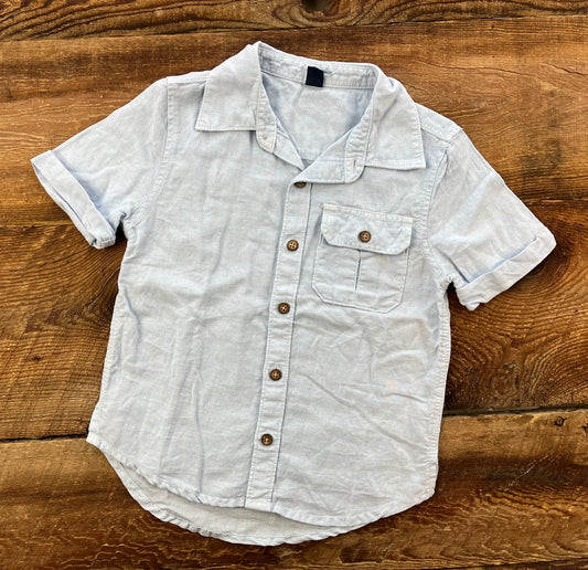 Gap 4T Linen Button up Tee