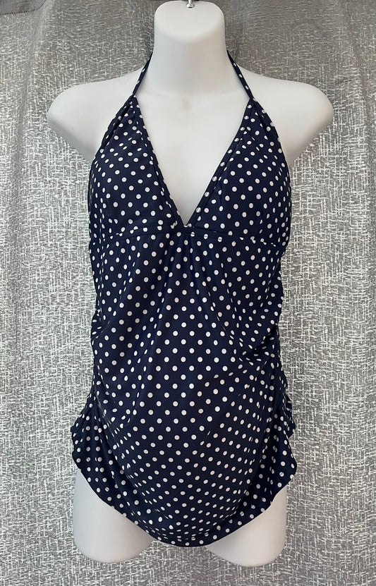 Maternity Large Polka Dot Tankini Top