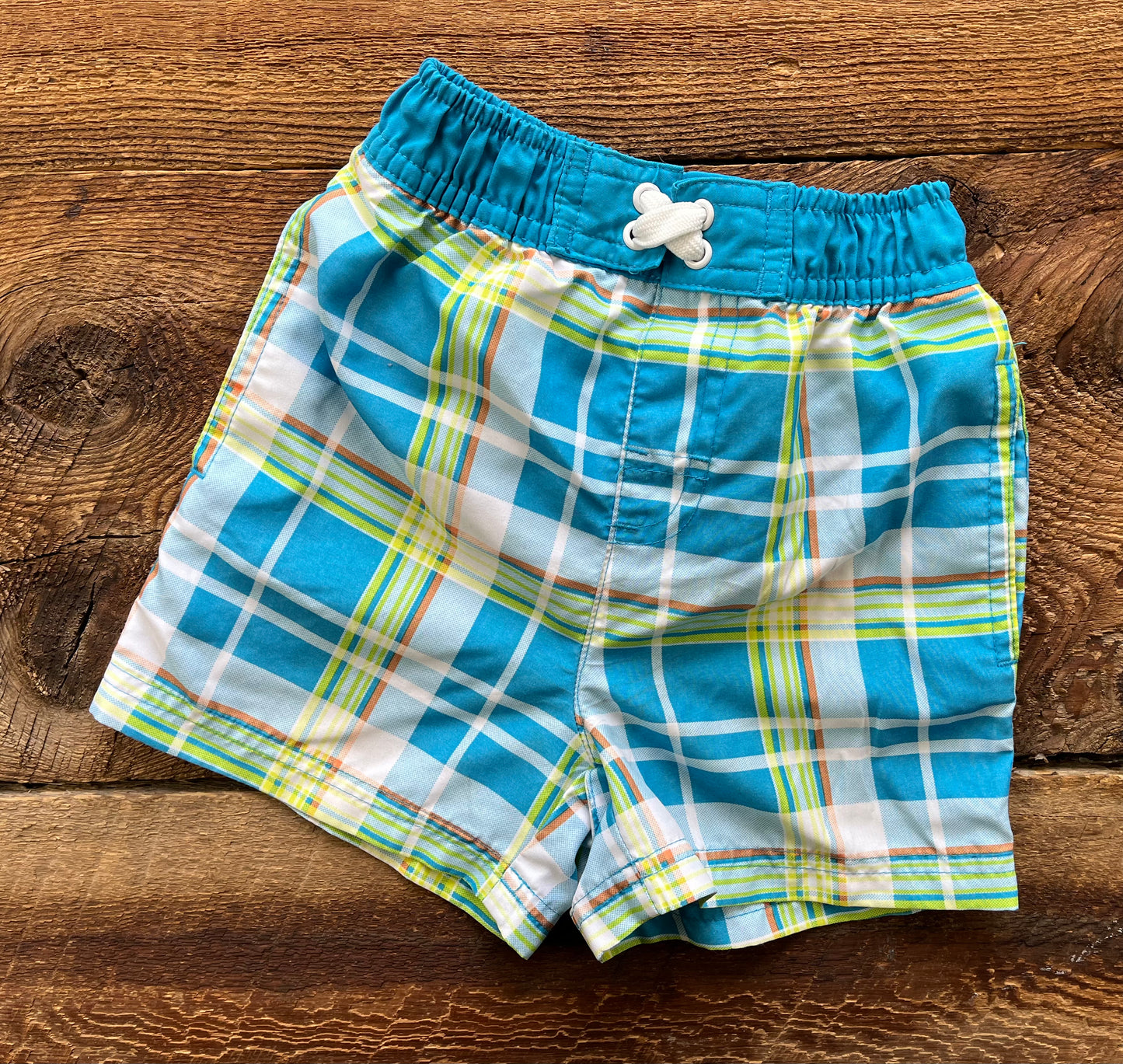 George 12-18M Plaid Swimsuit