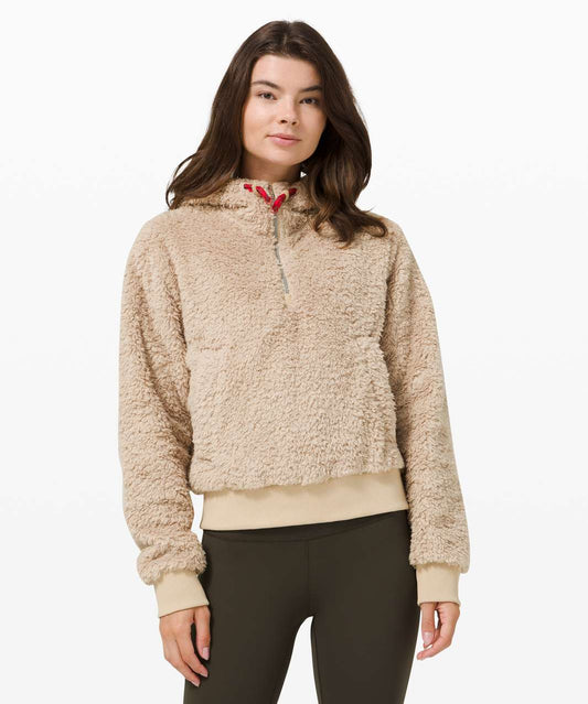 Lululemon Women's Large Oh So Sherpa Half Zip Sweater