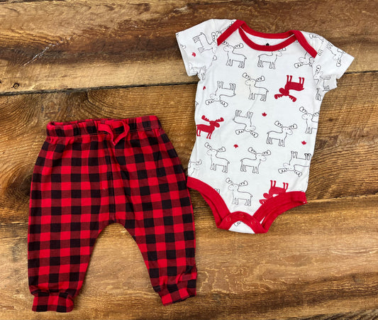 Canadiana 3-6M Moose Outfit