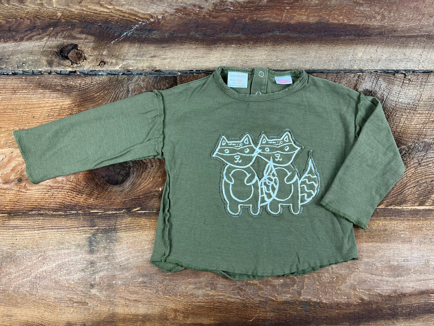 Zara 12-18M Racoon Shirt